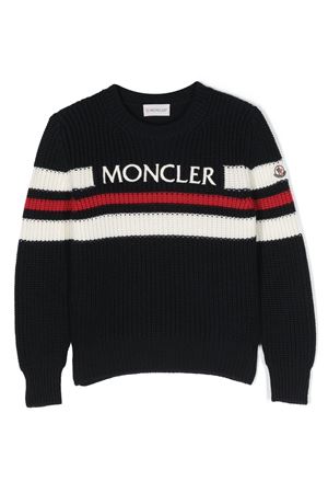 blue wool jumper MONCLER KIDS | 9C00006M1131F70